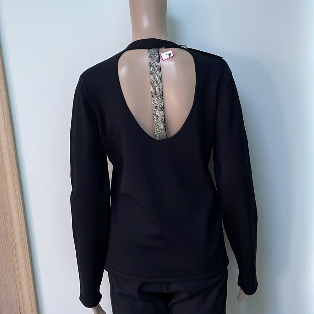 New Worth New York Sexy Silk Open Back Sequins Top